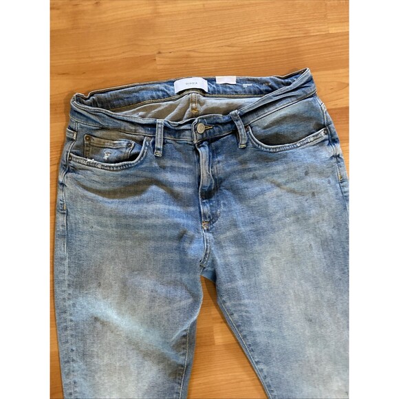 OVADIA NY Men's Size 34 Light PAINT SPLATTER Skinny Fit Mid Rise Stretch Jeans - Picture 4 of 14